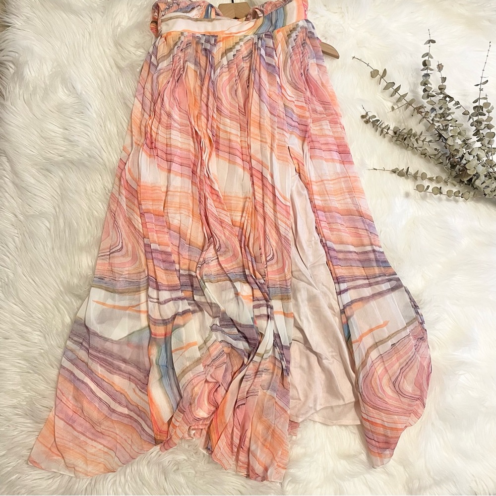 Rococo Sand Eira Marble Print Pleated Maxi Dress S NWT - Picture 11 of 16
